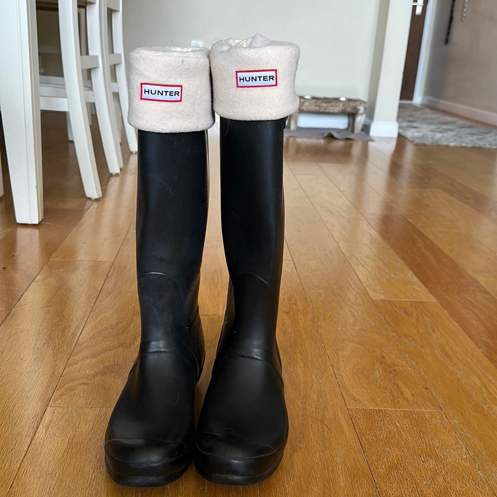 Hunter Original Tall Boots + Fleece Insert!